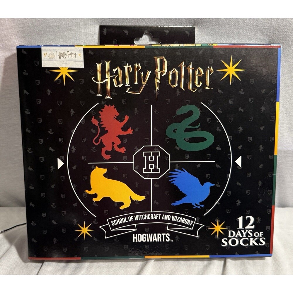 NEW Harry Potter 12 Days Socks Christmas Advent Calendar Mens Womens Size 6-12